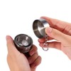 Stainless Steel Collapsible Cup Travel Folding Cup Camp Keychain Retractable