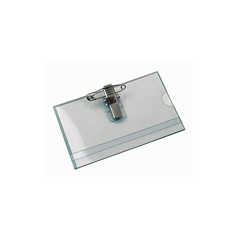 50 x Name Badges with Holder + Clip + Needle