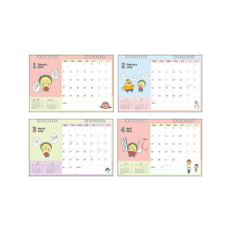 Sunstar Stationery Kojikoji 2026 Tabletop Calendar, Momoko Sakura Theater, Kojikoji
