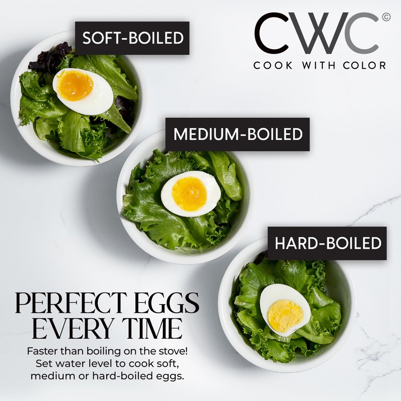 COOK WITH COLOR 350W Electric Double Layer Egg Cooker -