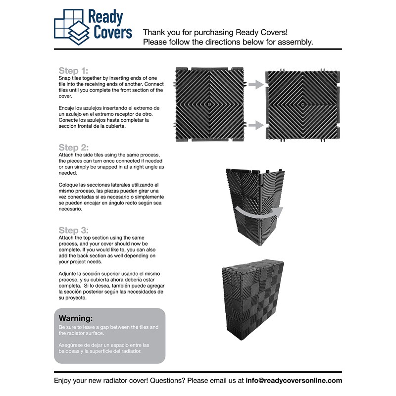 Ready Covers EZ Connect Cover- Vented Safety Steam Radiator Cover/Protective