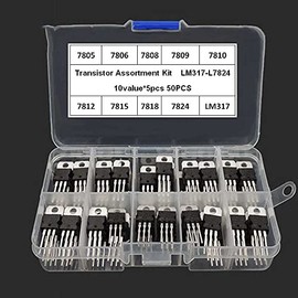 LM317T L7805 L7806 L7808 L7809 L7810 L7812 L7815 L7818 L7824 Transistor Kit 10 Values * 5pcs 50pcs Voltage Regulator