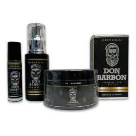 Pack Don Barbon Crema Jabon Roll Suero Facial Natural