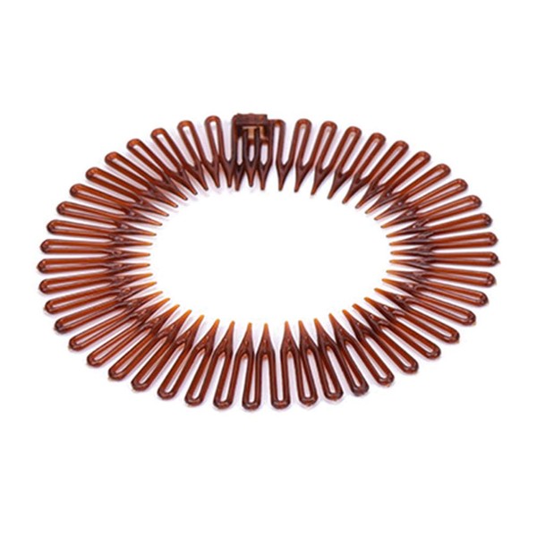 1 Piece Combs Hair Bands, Plastic Full Circle Stretch Flexible Comb Teeth Hair Band Clip Hair Accessories