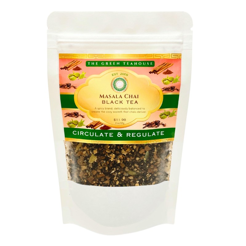 Organic Masala Chai Black Tea Loose Leaf, 2.5 Oz Resealable
