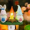 Gnomes Campfire Flickering Nightlight, Rabbit Night Light Plug into Wall