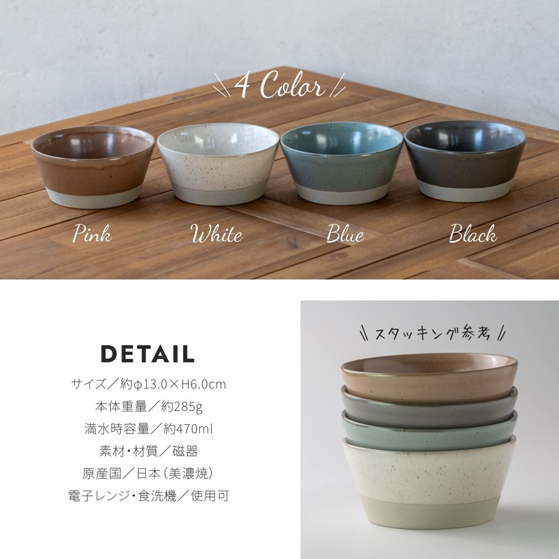 Mino Pottery PLANTAREE-SPLIT - 130 Pack Bowls, Blue, Set of