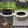 Poolergetic 36 inch Inner Fire Pit Ring, 40 inch Outer