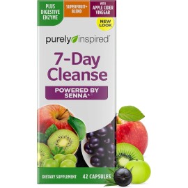 Purely Inspired 7-Day Detox Cleanse - Whole Body Cleanse & Detox Pills for Women & Men, Powered