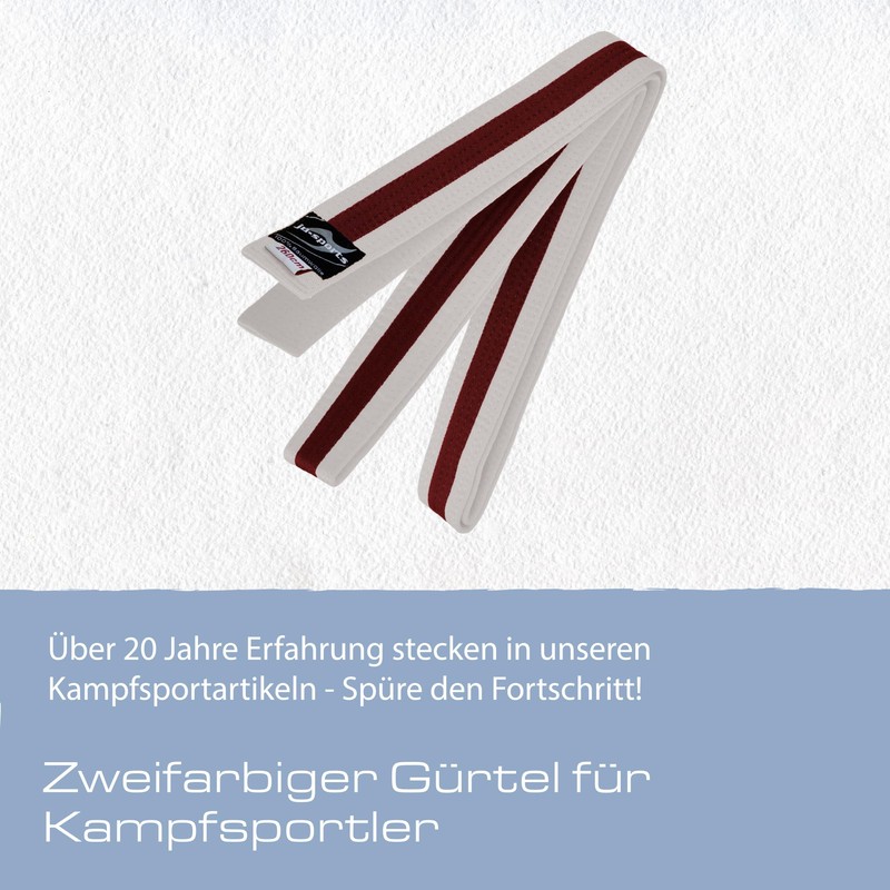 Ju-Sports Budogürtel Belt, White/Brown, 220