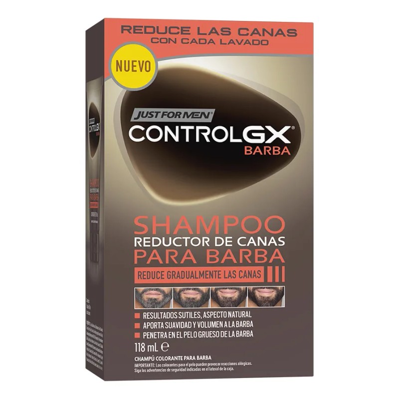 Just For Men Shampoo Control Gx Barba Cubre Progresivo Canas