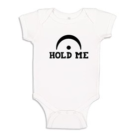 The Shirt Den Hold Me Fermata Musician Baby One Piece Bodysuit 6 mo White