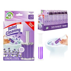Air Fusion Toilet Cleaning Gel 1.6 oz (4-Pack) – Lavander Fresh Scent – Long-Lasting, Easy-Apply Toilet Bowl Cleaner – Removes Stains & Odors