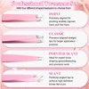 4 Pcs Eyebrow Tweezers with Flat Sloped Pointed Scissor Tips,