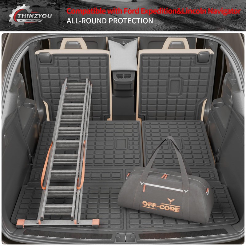 Thinzyou Cargo Mat Compatible with 2018-2024 2025 Ford Expedition Lincoln