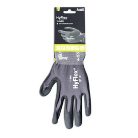 Ansell HyFlex 11-840 Work Gloves, Multi-Purpose, Construction, Mechanic Glove Abrasion-Resistant, Unisex Workwear Durable, Size 6 (1 Pair)
