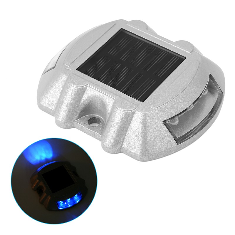 2pcs 6 LED Solar Road Stud Lights Ground Garden Lawn