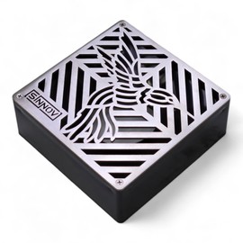 USA Made - Sinnov - 6" x 6" Premium Outdoor Modern Paver Size Drain Grate - Use with Both 3" or 4" Drain Pipe, PVC or Flexible Pipe (Hummingbird Stainless)