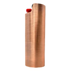 Metal Lighter Case Fits BIC Standard Full-Size J6 Lighter,Durable Holder Cover Compatible with BIC Lighter Dragon and Clouds Design in Bronze or Rose Gold (Rose Gold)