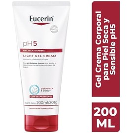 Eucerin Crema Corporal Ultra Ligera Ph5 (200 Ml) Enriquecida Con Dexpantenol, Rápida Absorción Sin Dejar Residuos Para Piel Seca Y Sensible