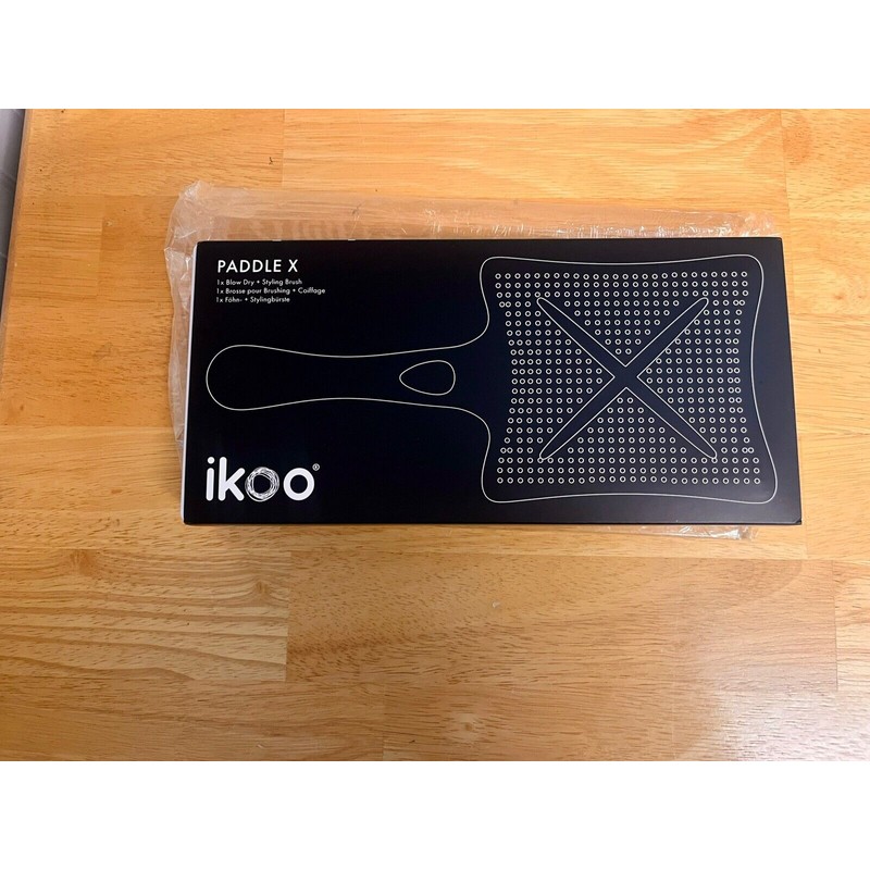 ikoo Paddle X Blow Drying And Styling Brush- Beluga Black
