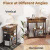 JoanKaren End Table with Charging Station, Flip Top Nightstand with