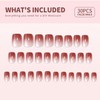 30 Pcs Press on Nails Short Square Shaped Fake Nails