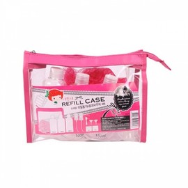 Pink Travel Refill Container Pouch Set