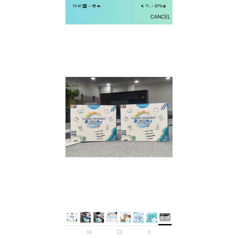 Washleaves Laundry Sheets Plastic Free Laundry Detergent Sheets Compact &