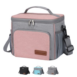 Maelstrom Lunch Box for Men,Insulated Lunch Bag Women/Men,Leakproof Lunch Cooler Bag,Lunch Tote Bag,8L,Pink