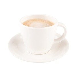 Voga 10 Ounce Cappuccino Cups With Saucers, Set Of 10 Break-Resistant Coffee Cups With Saucers - Serve Lattes, Mochas, or Teas, For Homes or Restaurants, White Melamine Cups With Saucers