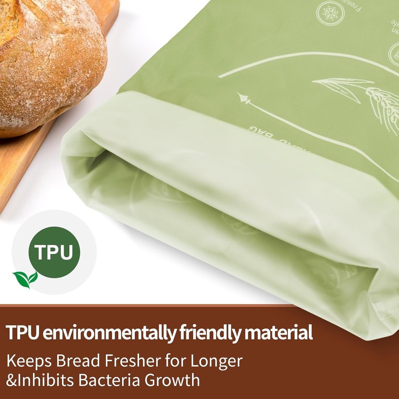 2 Pack Reusable Bread Bags for Homemade Bread with Beeswax