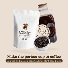 Almond Cow Organic Low Acid House Coffee - Sourced and Roasted Specifically for Plant-Based Milk