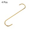 HARFINGTON 4pcs Long S Hooks 8 Inch Extra Long Metal