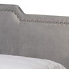 Baxton Studio Benjen Beds (Box Spring Required), Queen, Grey/Black