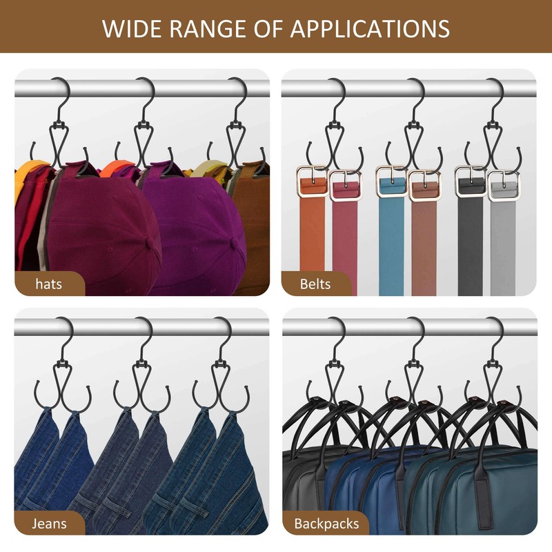 ZEDODIER 6 Pack Purse Hanger Bag Organizer for Closet, Heavy