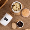 ZEBERBO Kitchen Canisters Set with Airtight Bamboo Lid, Ceramic Canister