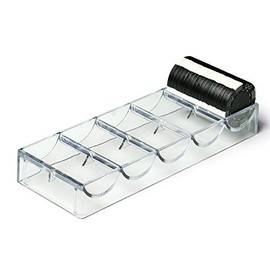 Accesorio de Mesa de Juego de póquer y Casino Fat Cat: Bandeja de fichas de póquer, Paquete de 2