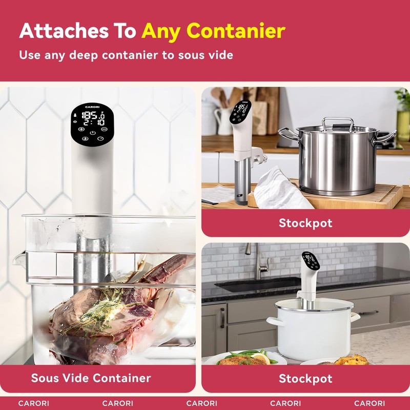 Carori Sous Vide Machine 1100W, Sous Vide Precision Cooker, Ultra