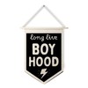 Qpenm Long Live Boyhood Wall Hanging Canvas Banner, Boys Room