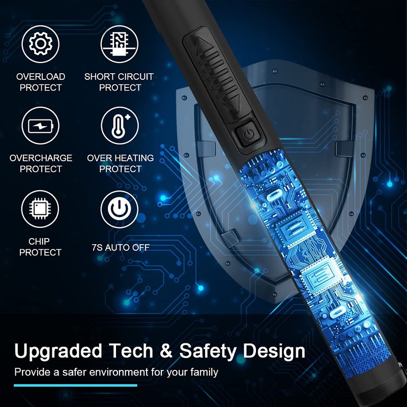 SUPRUS Electric Candle Lighter USB Type C Rechargeable Lighter Steel