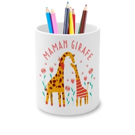 Fabulous Ceramic Pen Pot - Sophie the Mother Giraffe Drawing Illustration - 11oz