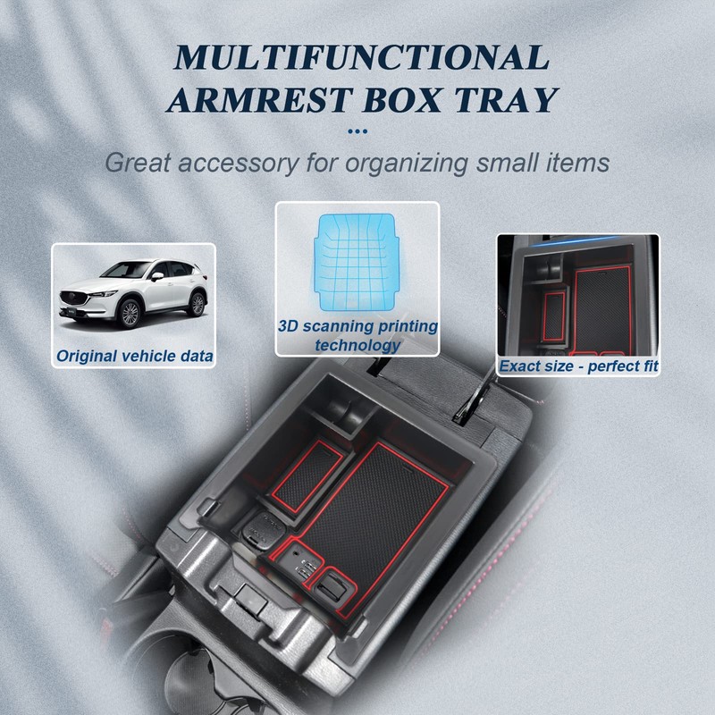 BIBIBO Storage Box for Mazda CX-5 2F KF SUV 2017-2022,