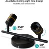 2 Heads Spotlight Adjustable E26 Wall Lamp Surface Mounted Black