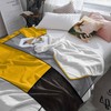 Flannel Throw Blanket Abstract Geometric Patchwork Art,Lightweight Soft Warm Fleece