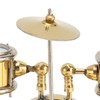Copper Miniature Drum Set Model with Case Mini Percussion Musical