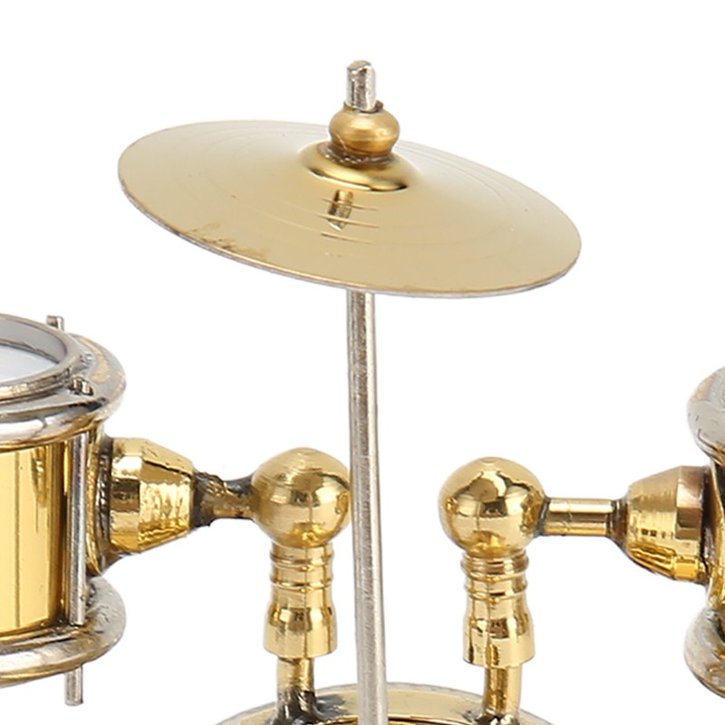Copper Miniature Drum Set Model with Case Mini Percussion Musical