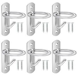 Worldity 6 Pack Bucket Hooks, Heavy Duty Iron Equestrian Bucket Hook Hangers, Multi-Functional Horse Water Bucket Hook for Hanging Horse Supplies, Feeding Horse, Tying Horse