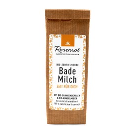 Rosenrot Naturkosmetik - Bath milk time for you - gently nourishes your skin - with organic orange peel and organic almond milk - contemplative and enveloping - organic certified natural cosmetics