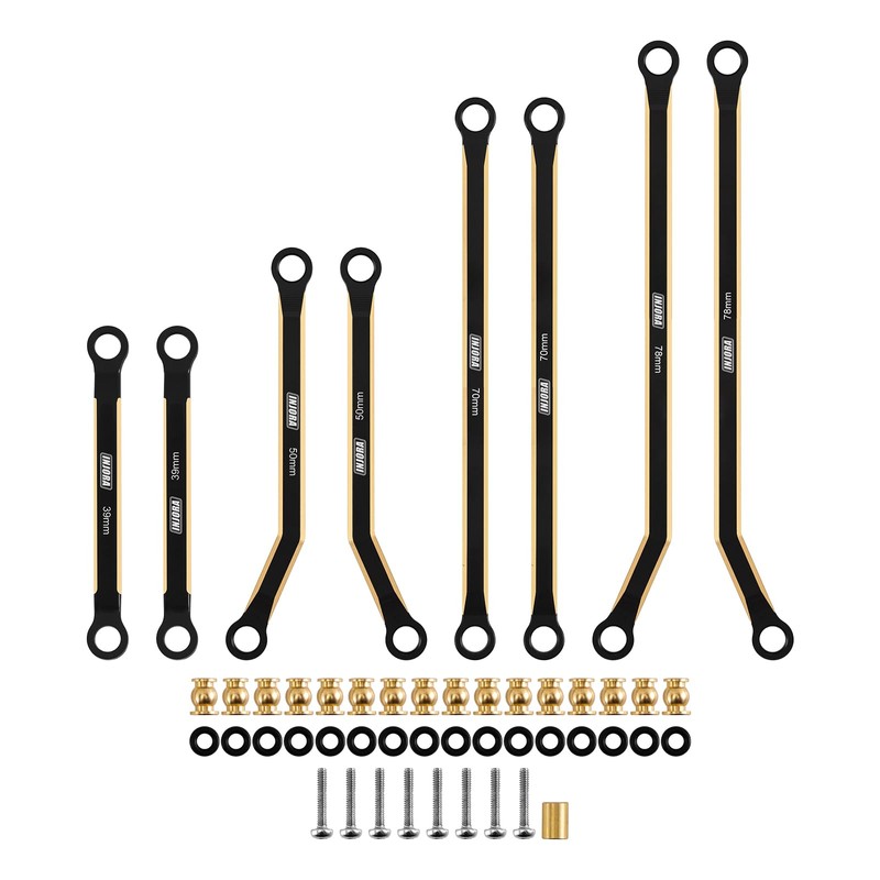 INJORA Brass High Clearance Front 4 Links Set 43g Links